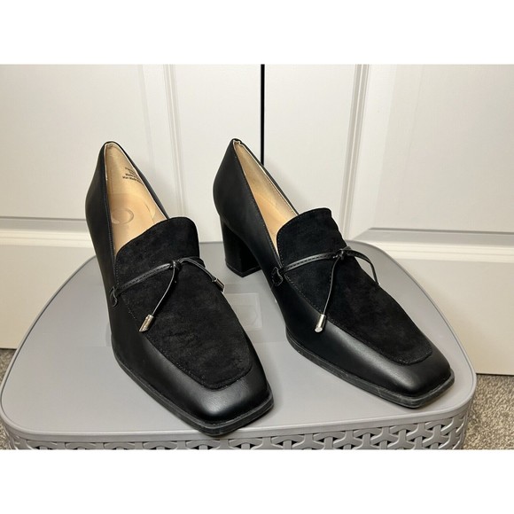 Womens Journee Collection Crawford Black Loafer Cushioned Chunky Heel Size 12 - Picture 2 of 13
